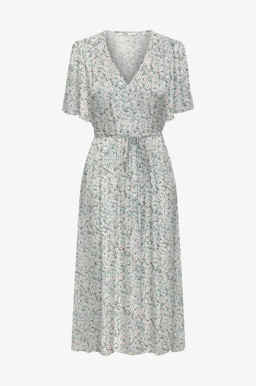 ONLY Kjole onlHalia Life S/S Midi Dress Wvn NO - Grønn