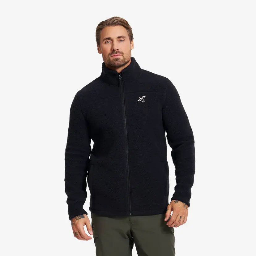 RevolutionRace Moss Pile Fleece Jacket Herre Black