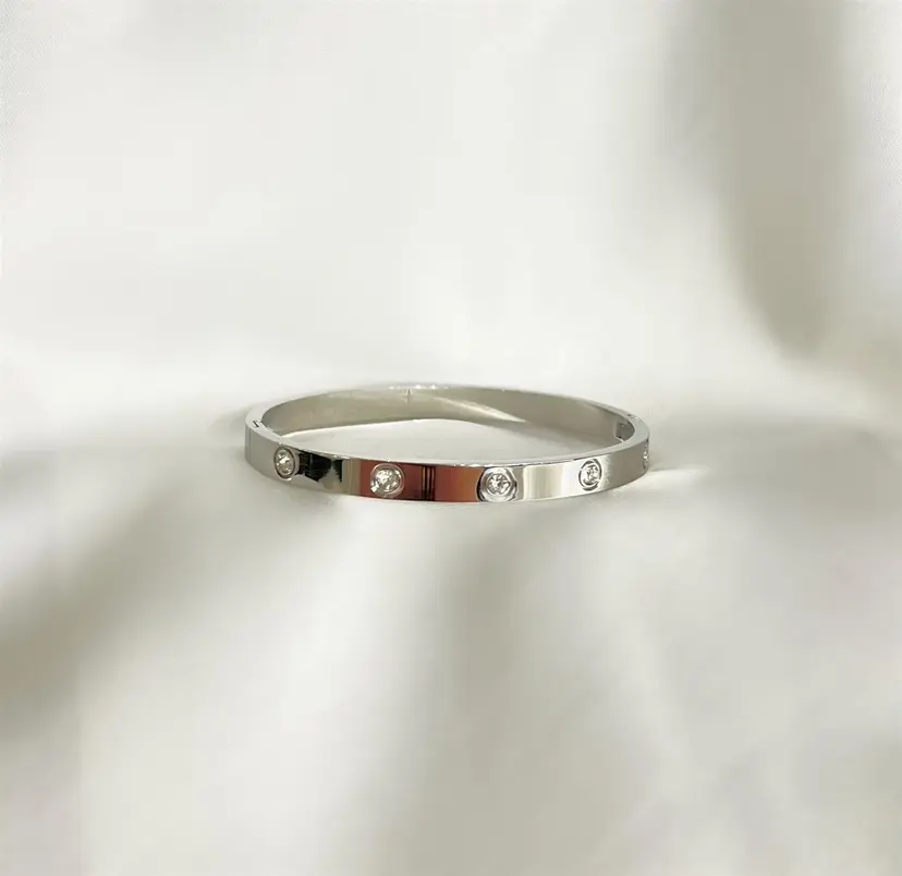 Aiyanna Nia Bangle Bracelet Silver
