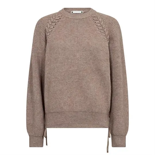 Co Couture Co' Couture - Row CC Braid String Knit - Mink