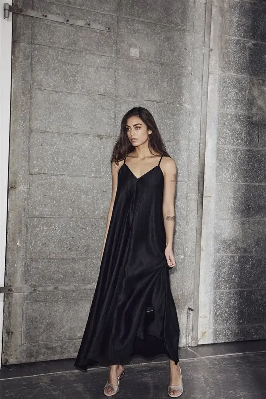 Haute L ' Amité Haute L' Amitié - Corsica Pleat Strap Dress - Black