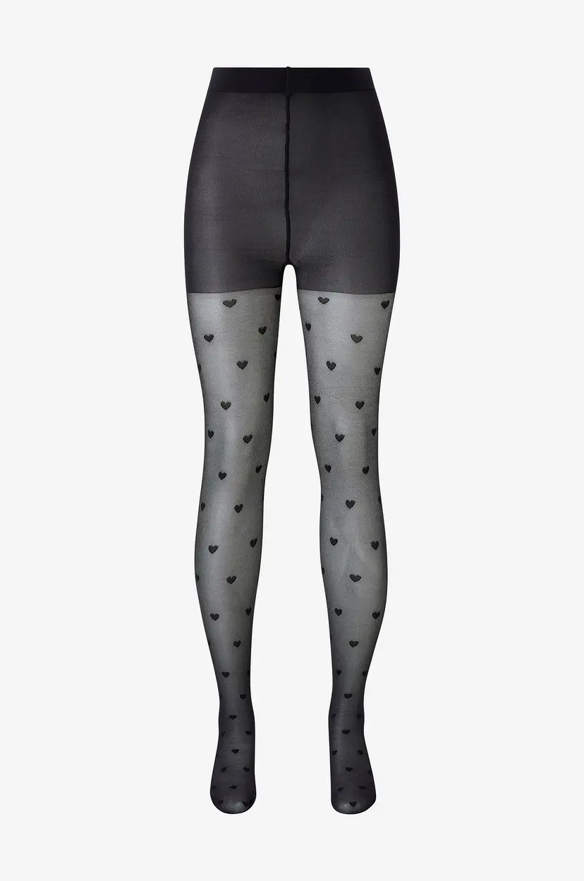 Pamela Mann Tightser Heart Pattern Curvy Super Stretch - Svart