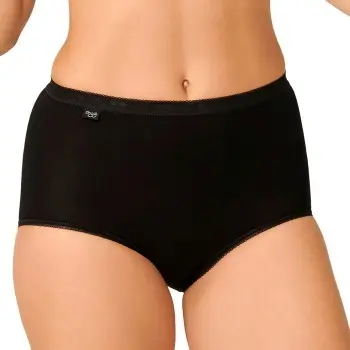 Sloggi Sloggi Truser 3P Basic Maxi Svart bomull 38 Dame