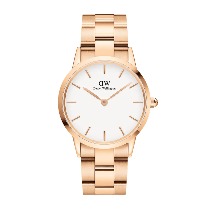 Daniel Wellington Rose Gold 36mm Mic Watch Iconic Link | DW