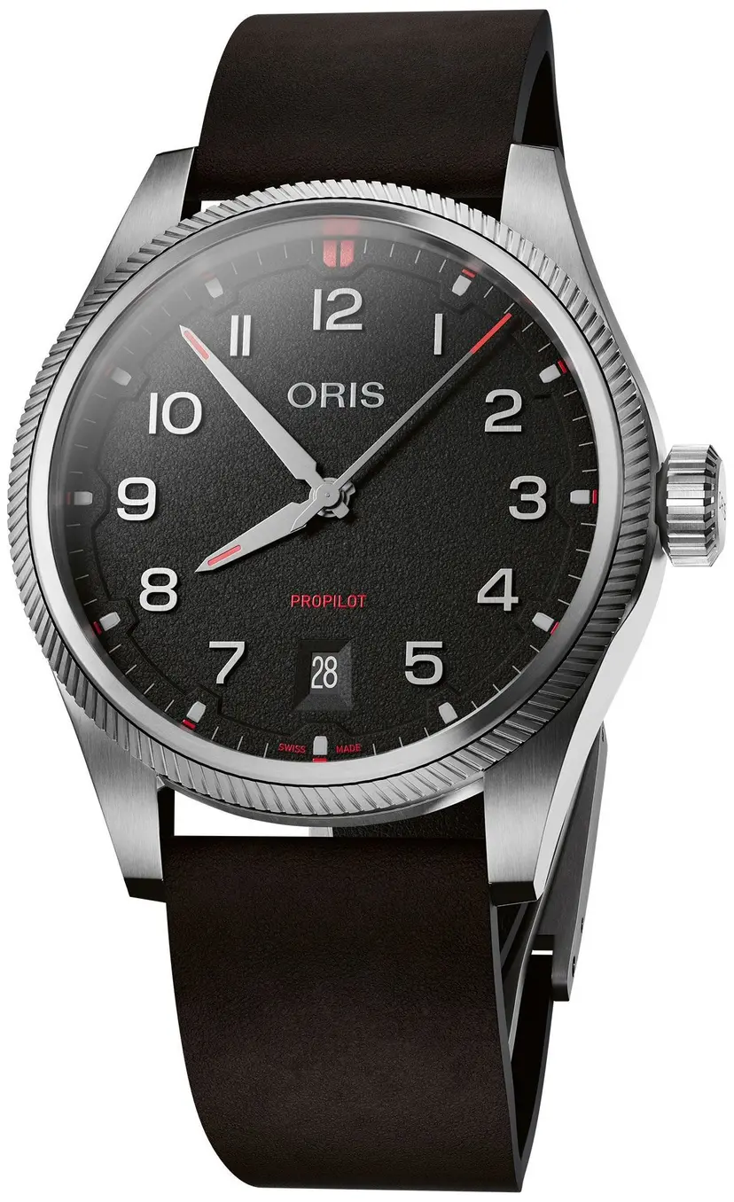 Oris Oris Herreklokke 01 733 7805 4164-07 6 20 14LC Propilot Sort/Lær