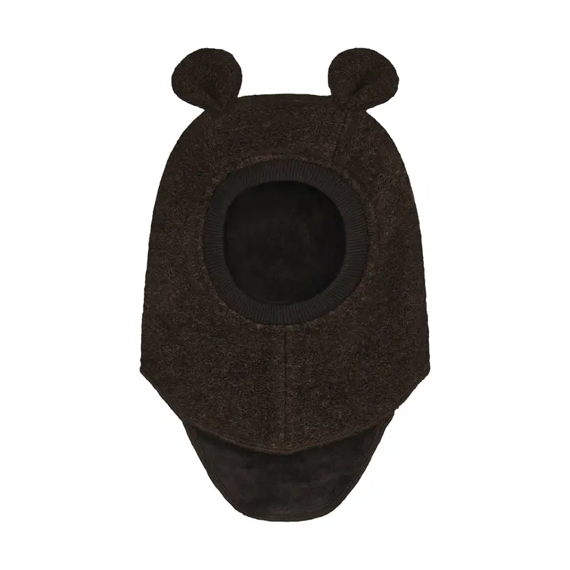 Huttelihut Huttelihut - Balaclava Ull Ører Dark Brown Melange