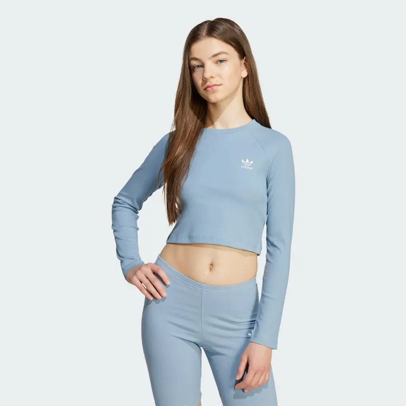 Adidas Rib Crop Long Sleeve Long-Sleeve Top Kids