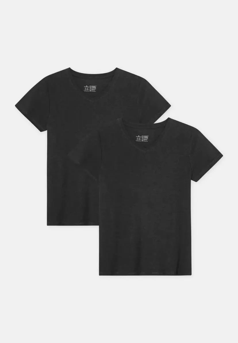 DANISH ENDURANCE DANISH ENDURANCE V NECK T-SHIRT, Sort Størrelse XL, Modal og 50% Økologisk Bomuld, Oeko-Tex Certificeret