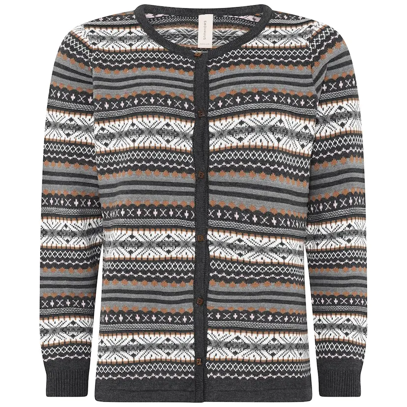 Skovhuus Skovhuus Kvinne Strikket Cardigan Charcoal Grey XL