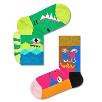 Happy Socks Happy socks Strømper Rock Your Socks Friend Kids Sock Grønn Mønster bomull 4-6 år Barn