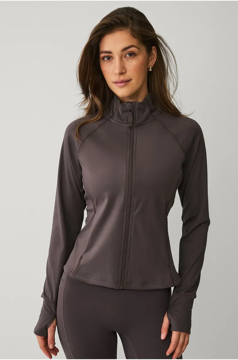 Ellos STUDIO Tracksuit-jakke Full Zip Core - Brun