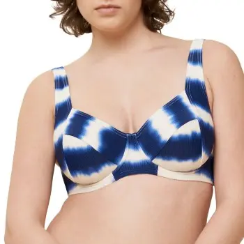 Triumph Triumph Summer Fizz W 01 Bikini Top Blå/Hvit polyamid B 38 Dame
