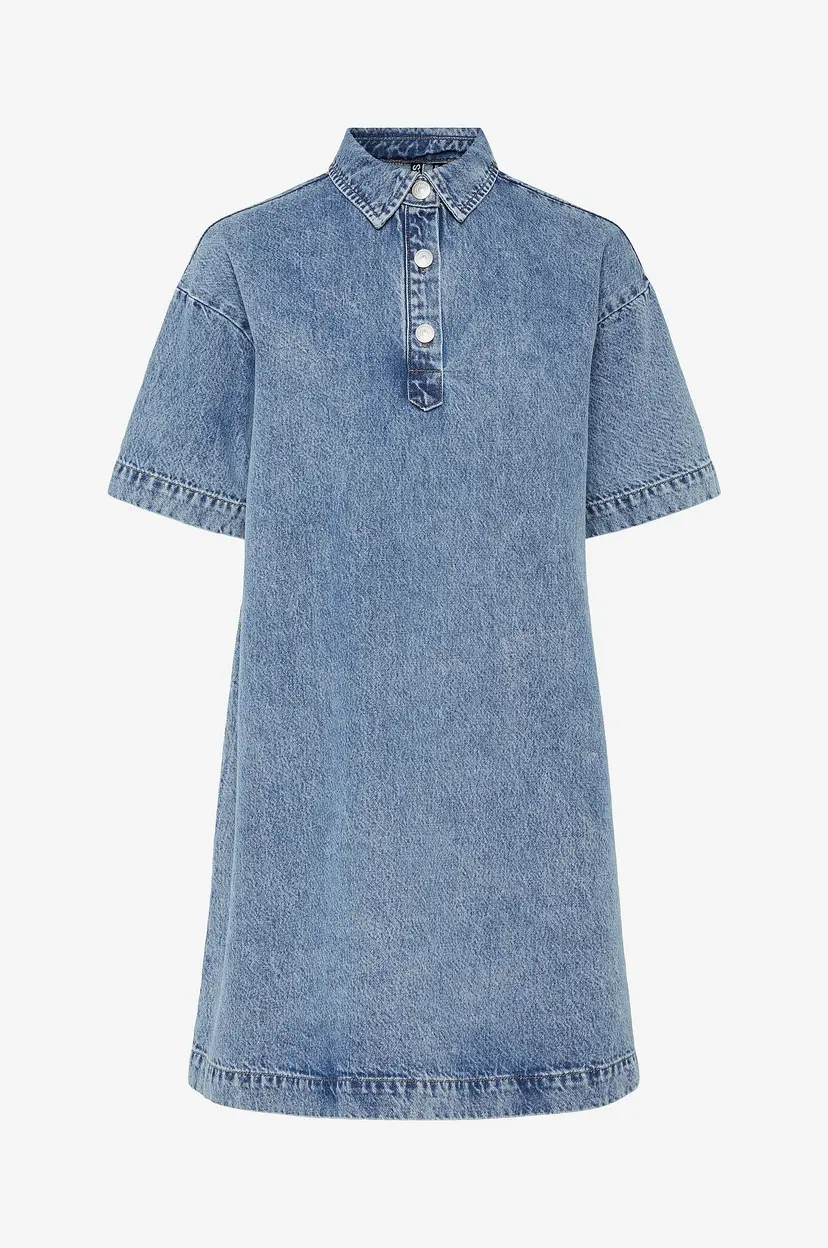 Pieces Denimkjole pcKenya SS A-shape Denim Dress - Blå