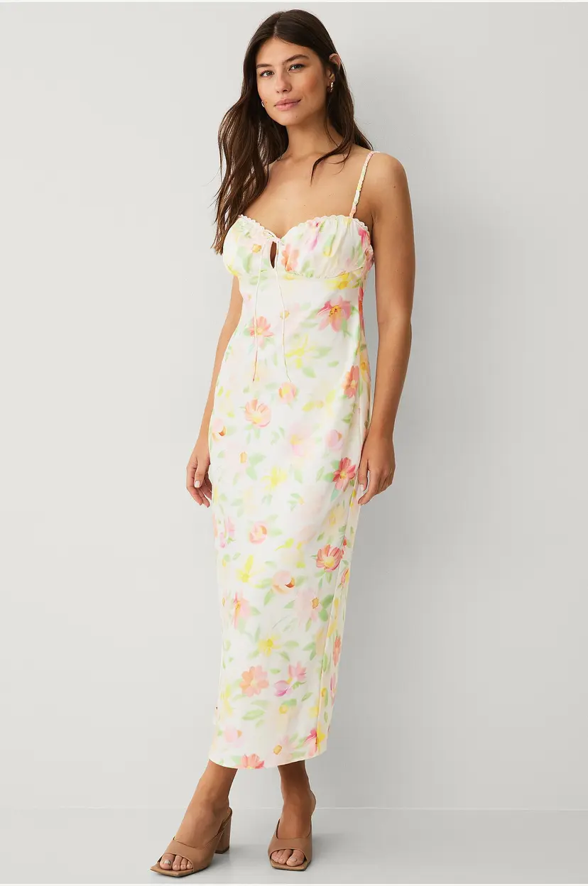 Gina Tricot Kjole Midi Dress - Flerfarget