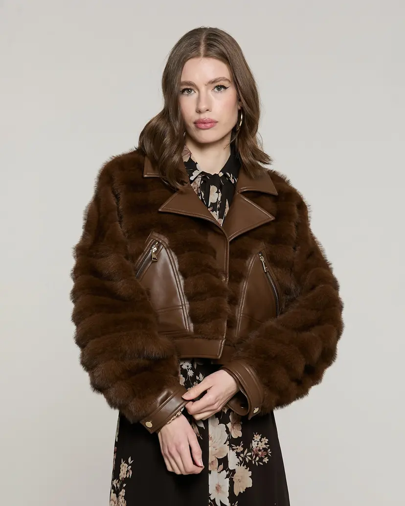 Relish Relish OVERTOYOU Brown Cropped Jacket