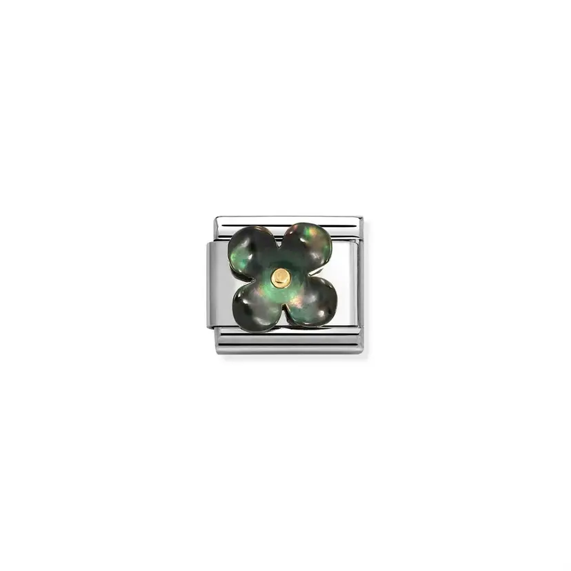 Nomination Flower Mother Of Pearl Black