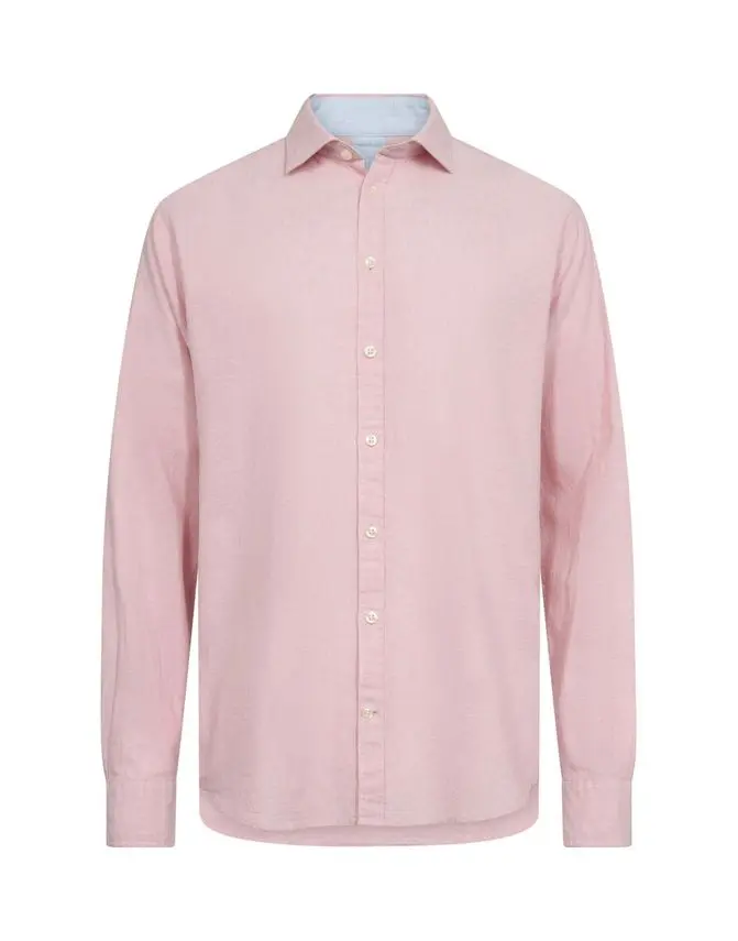 Gino Marcello Linen blend shirt l/s modern fit