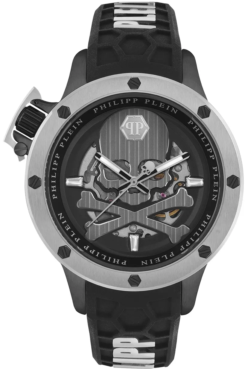 Philipp Plein Philipp Plein Herreklokke PWUAA0523 Hyper Sport Sort/Gummi Ø46 mm