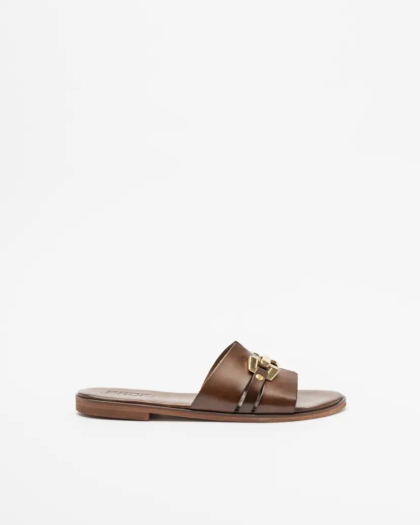 PROF PROF A152 Brown Slide sandals