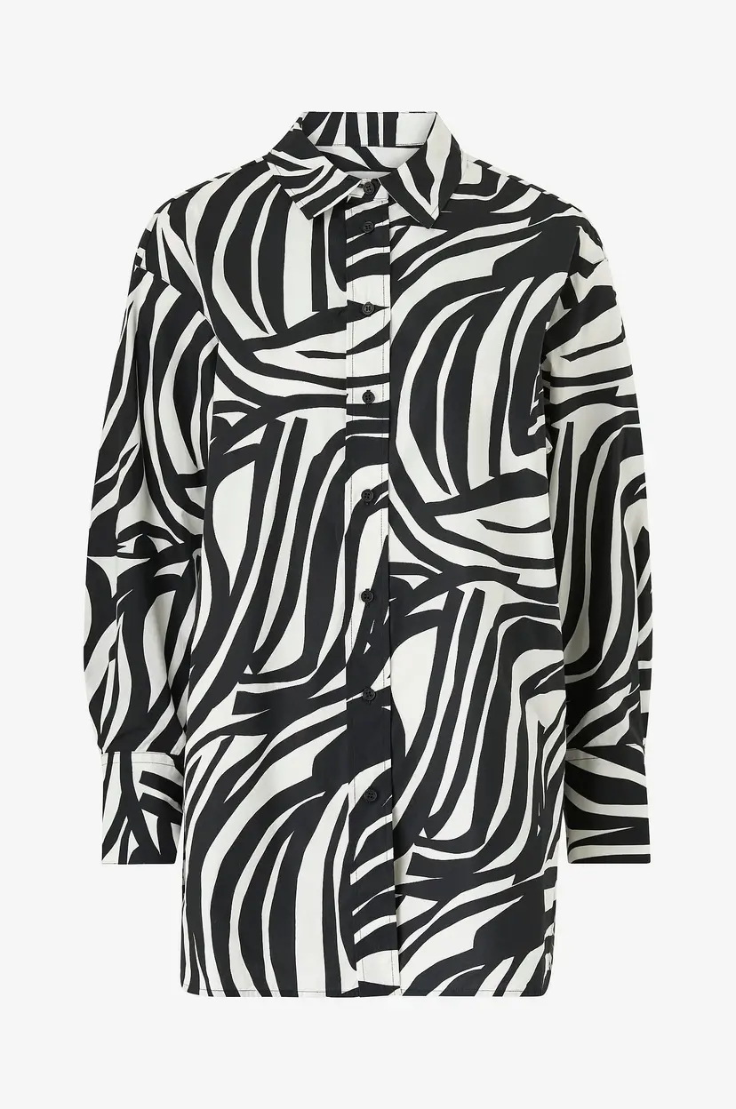 Marimekko Skjorte Nila Jokuraita - Svart