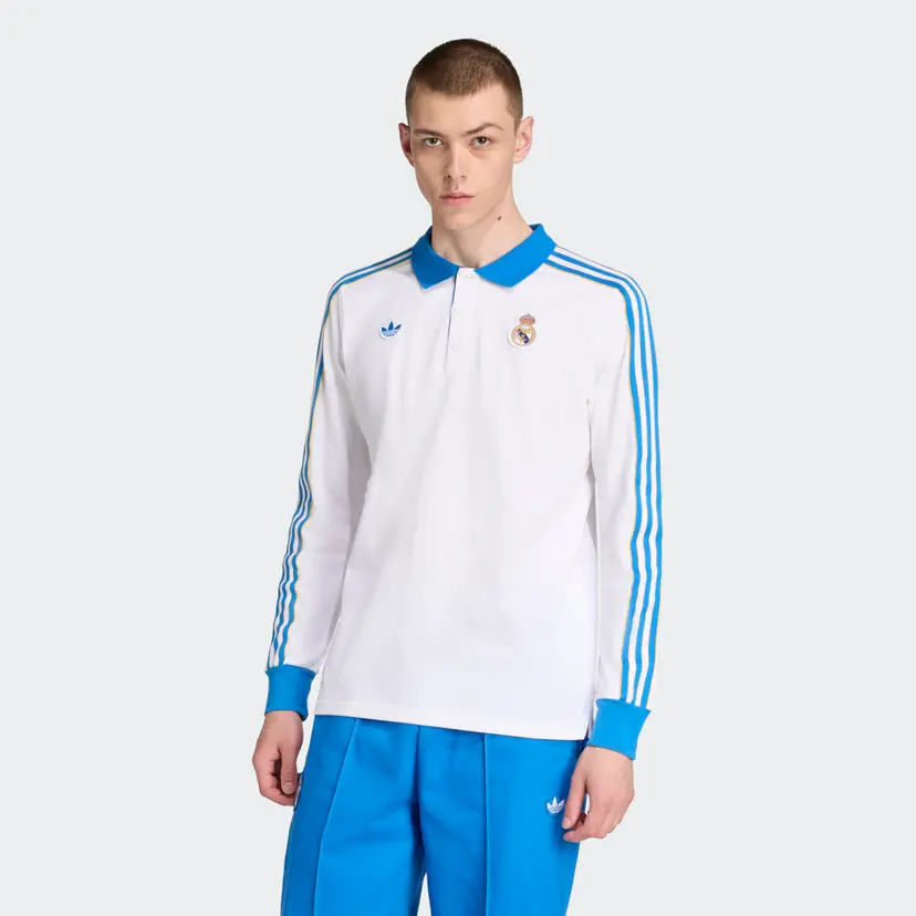 Adidas Real Madrid Terrace Icons Long Sleeve Poloskjorte