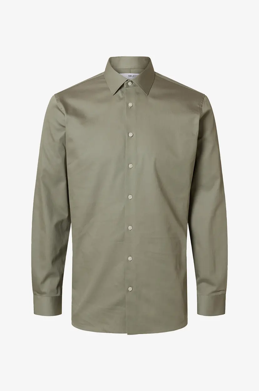 Selected Men Skjorte slhSlim-Performance Shirt LS - Grønn