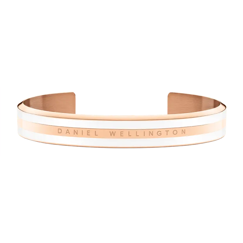 Daniel Wellington Rose Gold Bracelet Emalie Satin White | DW