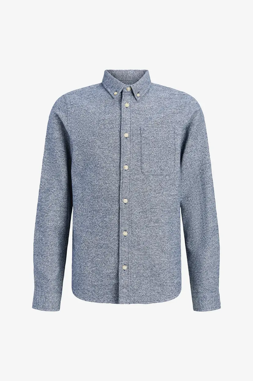Jack & Jones Skjorte Jprbluharvey Twill Solid L/S Shirt - Blå