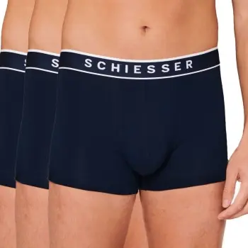 Schiesser Schiesser 3P 95-5 Organic Cotton Rio Boxer Mørkblå bomull XX-Large Herre