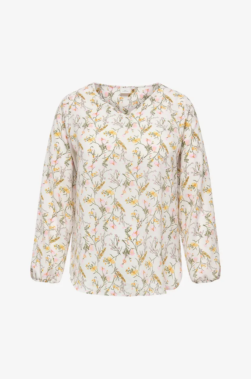 Only Carmakoma Bluse carVica Life L/S V-neck Wvn - Hvit