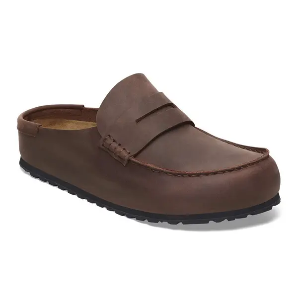 Birkenstock Birkenstock Naples Wrapped Natural Leather Oiled Narrow Habanna