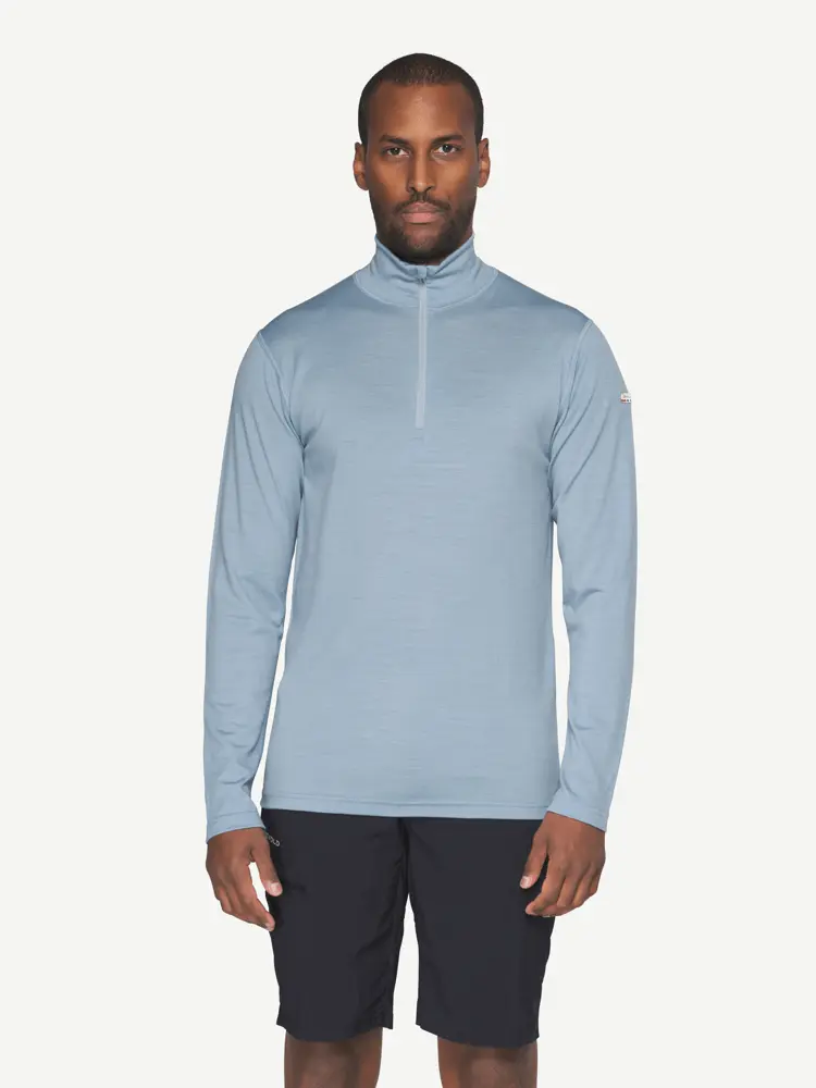 Devold Devold - Breeze Plus Merino 200 Zip Neck Herre - Large - Blå