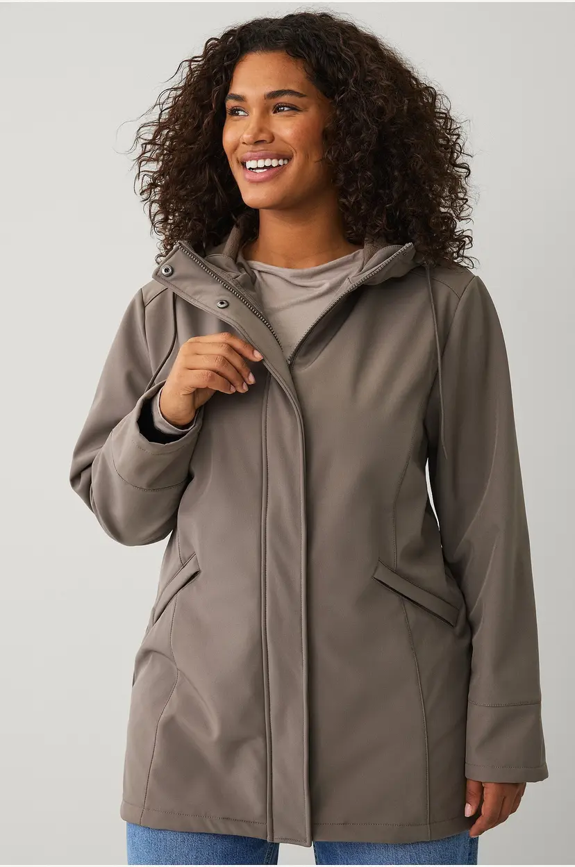 Ellos Plus collection Softshell jakke - Brun