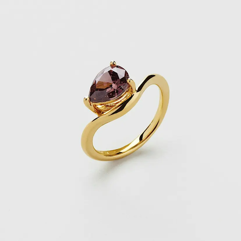 Safira Mauve Bling Drop Ring