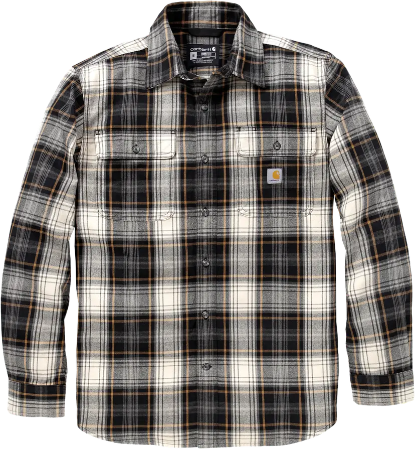 Carhartt Carhartt Men's Hubbard Loose Ls Plaid Shirt Black