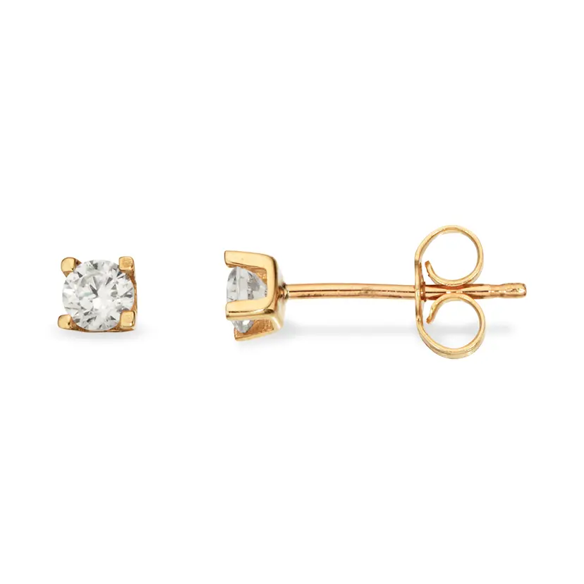 Scrouples Scrouples - 8 karat guld øreringe med en zirkonia sten - 118163s