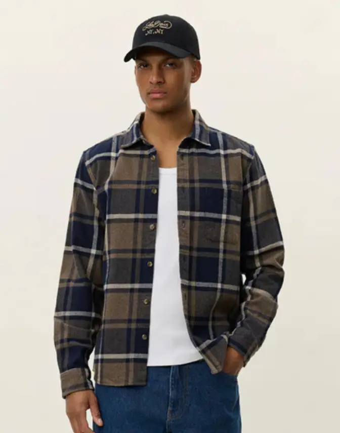 Les Deux Jeremy Check Flannel Shirt