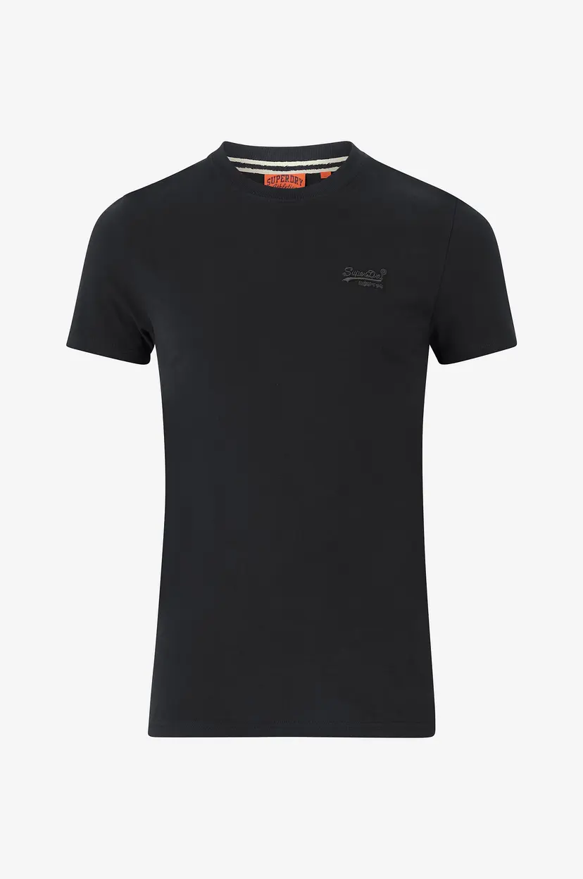 Superdry T-skjorte Vintage Logo Emb Tee - Svart