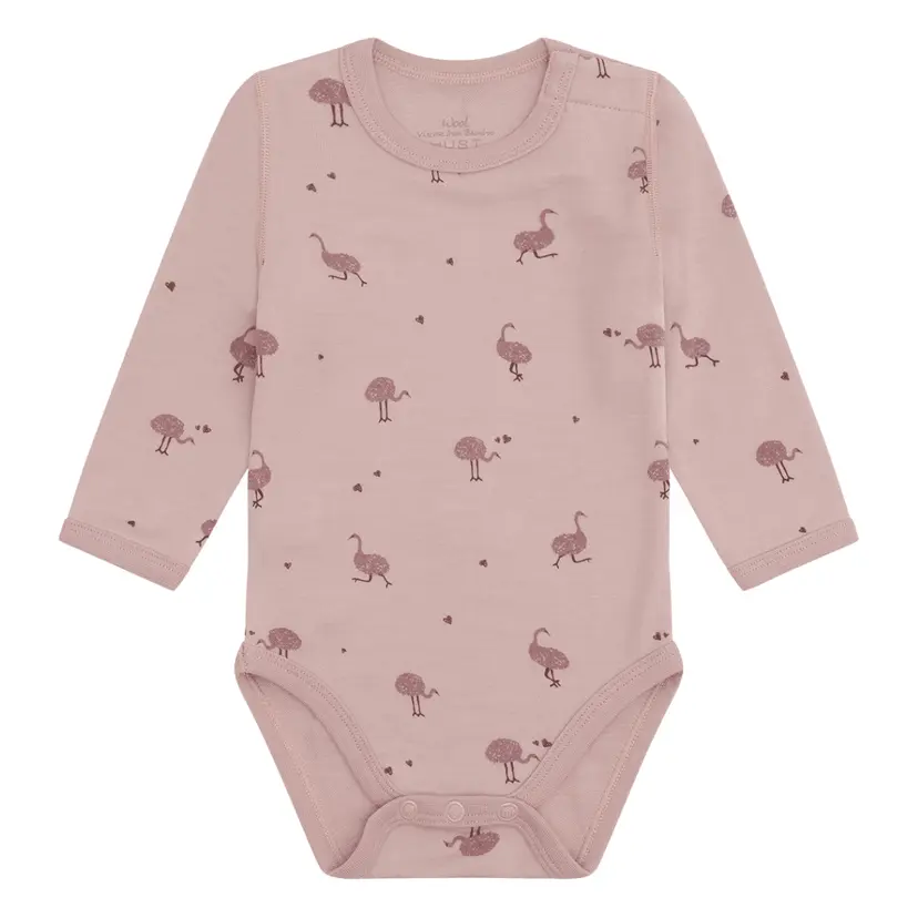 Hust and Claire Hust and Claire - Body Ull og Bambus Baloo Ostrich Adobe Rose