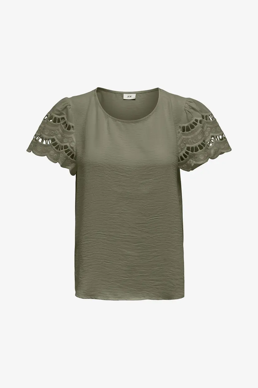 JDY Topp jdyHannah S/S Lace Top Wvn - Grønn