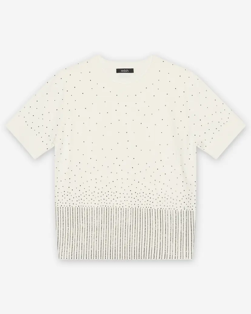 Relish Relish Blunt White Knitted sweatshirt