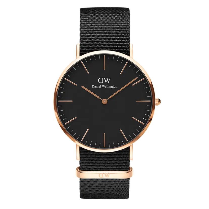 Daniel Wellington Rose Gold 36mm Watch Classic Cornwall Black | DW