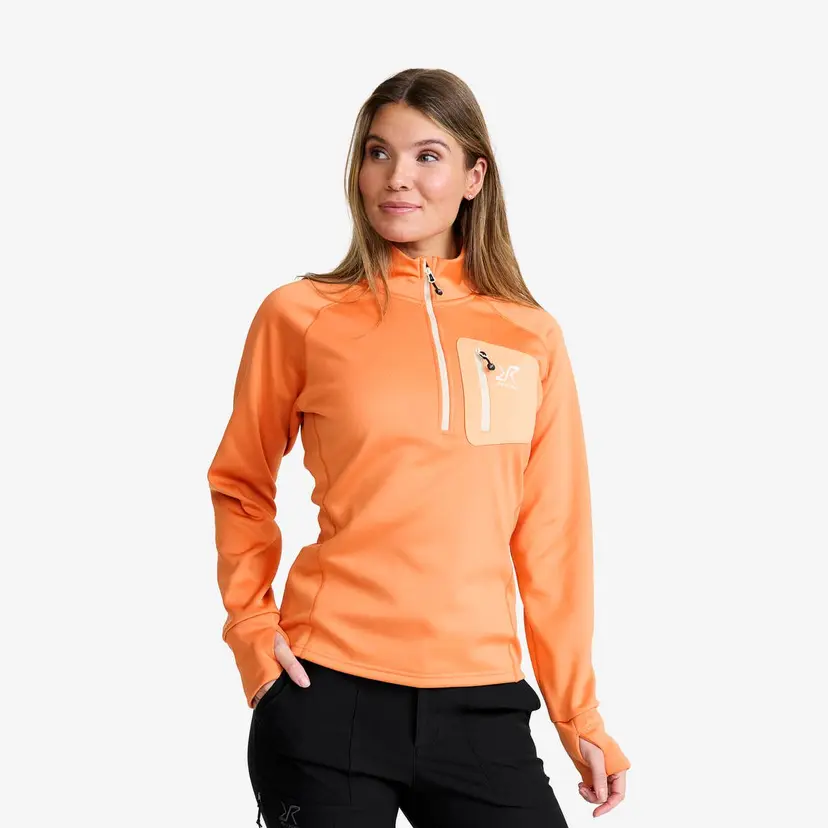 RevolutionRace Evolution Half-zip Stretch Fleece Dame Copper Tan