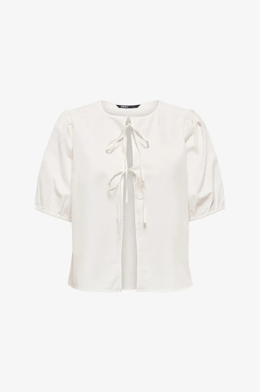 ONLY Bluse onlJenna S/S Tie 2-way Top Wvn - Hvit