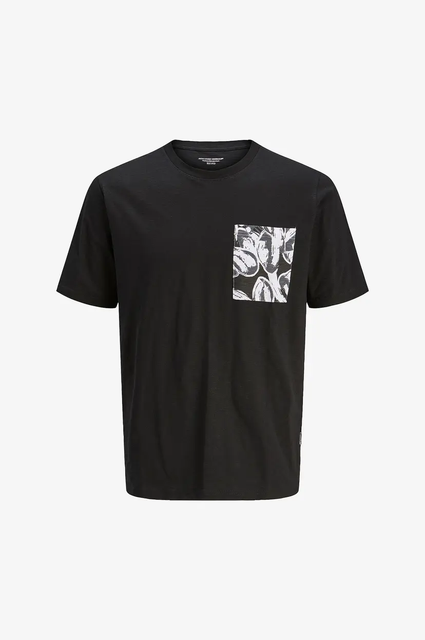 Jack & Jones Junior T-skjorte Jorsplit Aop Pocket Tee SS Crew NE - Svart