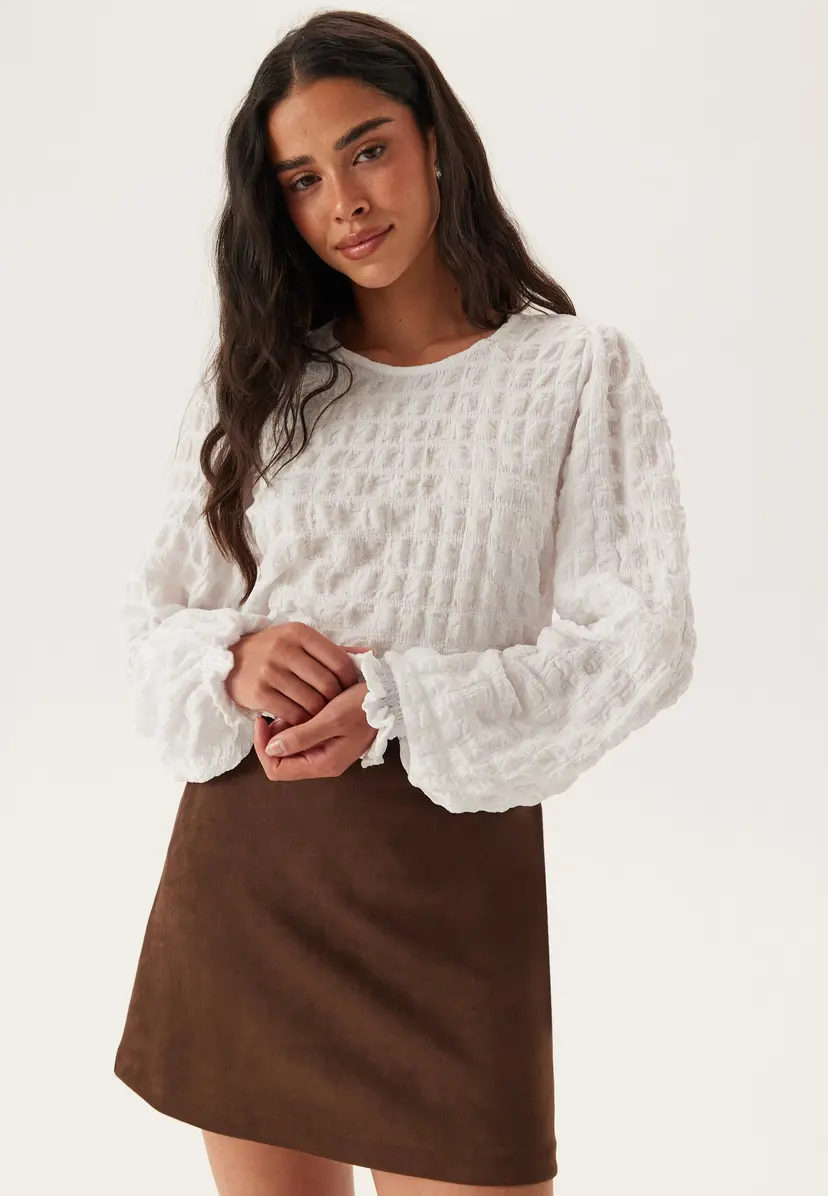 Bubbleroom Structure Puff Sleeve Top