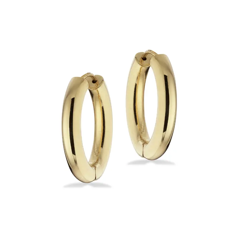 Scrouples Scrouples - Guldbelagte sølv ovale creoler, 20 x 24mm - 163692