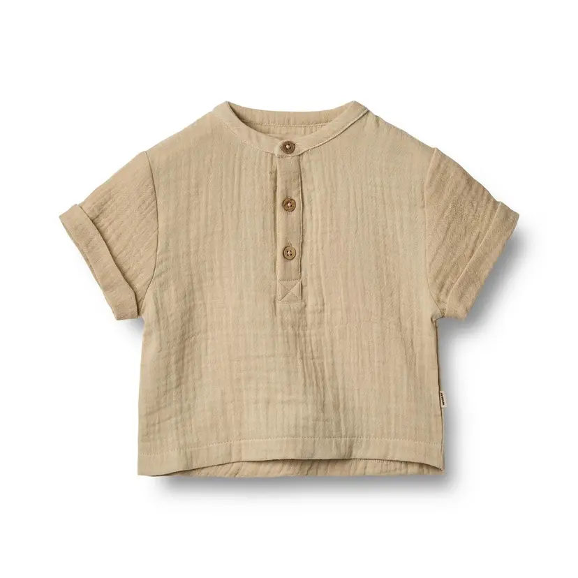 Wheat Wheat Shirt Svend Soft Sand (80 / 1 år)