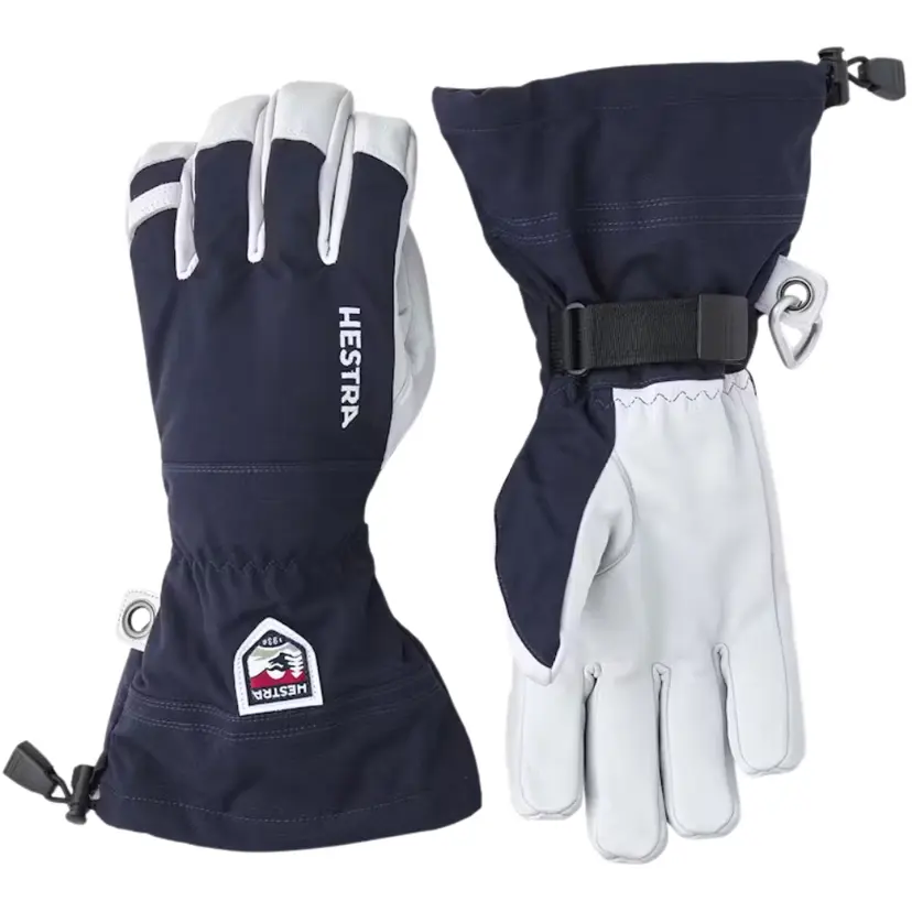 Hestra Hestra Army Leather Heli Ski 5 Finger Navy