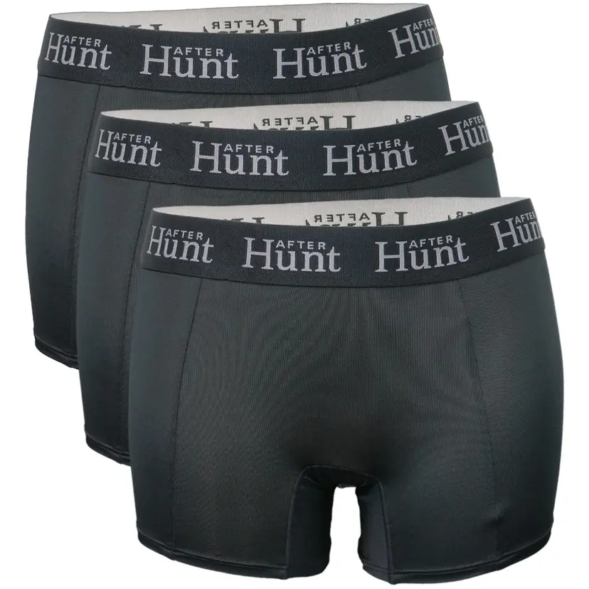 After Hunt After Hunt Womens Boxer Underwear Long 3-pack Black